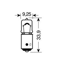 ΛΑΜΠΑ ΤΥΠΟΥ ΜΙΝΙΟΝ BAX9s 12V/6W 9x30mm Η6W Auto Moto Tyres 