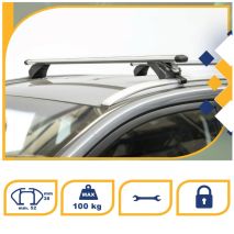 ΜΠΑΡΕΣ ΟΡΟΦΗΣ ΑΛΟΥΜΙΝΙΟΥ ΜΕ ΚΛΕΙΔΑΡΙΑ KING1 112 CM Κ39 (FLUSH RAILING) - 2 ΤΕΜ. Auto Moto Tyres 