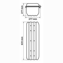 ΘΗΚΗ/ΚΟΥΤΙ ΑΝΤΙΚΛΕΠΤΙΚΟ ΓΙΑ ΠΥΡΟΣΒΕΣΤΗΡΕΣ ΕΩΣ 6 kg ΜΕ ΔΙΑΜΕΤΡΟ 140-195 mm (635 Χ 277 Χ 277 mm) Auto Moto Tyres 