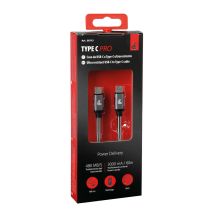 ΚΑΛΩΔΙΟ ΦΟΡΤΙΣΗΣ & ΜΕΤΑΦΟΡΑΣ ΔΕΔΟΜΕΝΩΝ 3000mA 480MB/S TYPE-C>TYPE-C ULTRA SPEED 100cm Auto Moto Tyres 