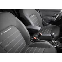 Ολοκληρωμένος Τεμπέλης Καθίσματος ARMSTER 3 PLUG & PLAY για Dacia Duster LHD 2018-2019 (με Εργοστασιακό Υποβραχιόνιο) από Πλαστικό και Vegan Δέρμα σε Μαύρο Χρώμα RATI - 1 τεμ. Auto Moto Tyres 