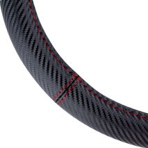 ΚΑΛΥΜΜΑ ΤΙΜΟΝΙΟΥ SWC-38 M 37-39cm ΣΕ ΜΑΥΡΟ CARBON ΧΡΩΜΑ ΜΕ ΚΟΚΚΙΝΗ ΡΑΦΗ ΑΜΙΟ - 1 ΤΕΜ. Auto Moto Tyres 