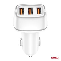 ΦΟΡΤΙΣΤΗΣ ΑΝΑΠΤΗΡΑ 12/24V ΜΕ 3 ΘΥΡΕΣ USB-C+2xUSB 32W 5V/3AQC ΤΑΧΕΙΑΣ ΦΟΡΤΙΣΗΣ ΛΕΥΚΟΣ ΑΜΙΟ - 1 ΤΕΜ. Auto Moto Tyres 