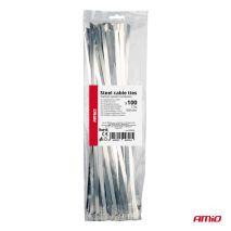 ΔΕΜΑΤΙΚΑ/ΔΕΤΙΚΑ ΚΑΛΩΔΙΩΝ TIE WRAP (ΤΑΙΡΑΠ) ΜΕΤΑΛΛΙΚΑ 7,9 x 400mm ΑΜΙΟ - 100 ΤΕΜ. Auto Moto Tyres 