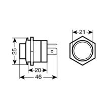 ΔΙΑΚΟΠΤΗΣ ON/OFF ΜΕ LED 12/24V - 5Α (ΜΠΛΕ) - 1 ΤΕΜ. Auto Moto Tyres 