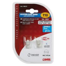 T10 W5W 24/28V 8lm HYPER-LED3 ΛΕΥΚΟ ΔΙΑΘΛΑΣΗΣ 1SMDx3chips (ΚΑΡΦΩΤΟ-ΔΙΠΛΗΣ ΠΟΛΙΚΟΤΗΤΑΣ) BLISTER 2ΤΕΜ. Auto Moto Tyres 