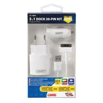 Καλώδιο Φορτισης / Συγχρονισμού USB για Apple 100cm 30pin με αντάπτορα USB αναπτήρα 12V/24V και αντάπτορα 220V Auto Moto Tyres 