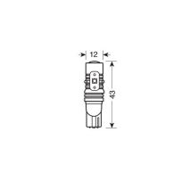 T10 W5W 10-30V W2,1x9,5d 380lm (ΚΑΡΦΩΤΟ) ΛΕΥΚΟ ΔΙΑΘΛΑΣΗΣ MEGA-LED 45 CREE-LED BLISTER 2ΤΕΜ. Auto Moto Tyres 