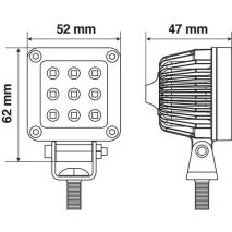 ΠΡΟΒΟΛΕΑΣ ΕΡΓΑΣΙΑΣ ΤΕΤΡΑΓΩΝΟΣ WL-18 9LED 10W 1000lm 9-32V (52 x 62 x 47 mm) ΚΑΡΦΙ -1 ΤΕΜ. Auto Moto Tyres 