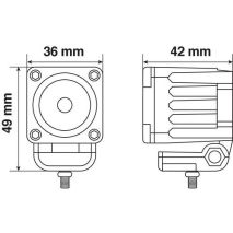 ΠΡΟΒΟΛΕΑΣ ΤΕΤΡΑΓΩΝΟΣ WL-19 1LED 10W 600lm 9-32V 36x49x42mm ΦΩΣ ΔΙΑΘΛΑΣΗΣ 1 ΤΕΜ. Auto Moto Tyres 