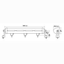 ΠΡΟΒΟΛΕΑΣ PLUTON 10-30V 72LED+NEON 120W 10.800lm 2 ΧΡΗΣΕΩΝ (ΚΑΡΦΙ ΚΑΙ ΘΕΣΕΩΣ NEON) 559x81x83,6mm 1ΤΕΜ. Auto Moto Tyres 