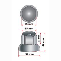 ΚΑΠΑΚΙΑ ΠΑΞΙΜΑΔΙΩΝ / ΜΠΟΥΛΟΝΙΩΝ ΦΟΡΤΗΓΟΥ INOX 33mm 10ΤΕΜ. Auto Moto Tyres 