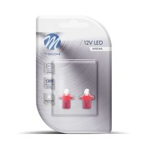 BAX 12V B8,3d 0,2W LED 1xFLUX 5mm ΚΟΚΚΙΝΟ BLISTER M-TECH - 2 ΤΕΜ. Auto Moto Tyres 