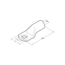 ΑΚΡΟΔΕΚΤΕΣ ΚΑΛΩΔΙΩΝ ΜΠΑΤΑΡΙΑΣ 35 mm²  ΜΕ ΤΡΥΠΑ 8mm 5ΤΕΜ Auto Moto Tyres 