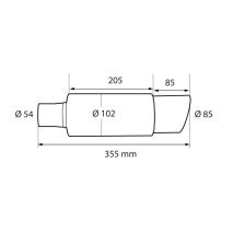 ΚΑΖΑΝΙ ΑΠΟ ΑΝΟΞΕΙΔΩΤΟ ΑΤΣΑΛΙ (201) INOX MU-3 Φ54 ΜΗΚΟΣ: 355mm LAMPA - 1 TEM. Auto Moto Tyres 