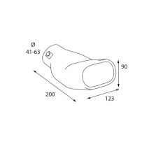 ΑΚΡΟ (ΜΠΟΥΚΑ) ΕΞΑΤΜΙΣΗΣ ΠΛΑΚΕ TS-74 41>73mm (ΜΗΚΟΣ: 200mm / ΦΑΡΔΟΣ: 123mm ) LAMPA - 1 TEM. Auto Moto Tyres 