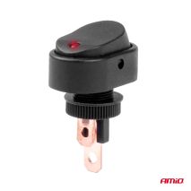 ΔΙΑΚΟΠΤΗΣ ON/OFF 3 ΕΠΑΦΩΝ ΜΕ LED ΚΟΚΚΙΝΟ12/24V Φ12mm 30A ΜΕ ΣΠΕΙΡΩΜΑ ΟΒΑΛ ΑΜΙΟ - 1 ΤΕΜ. Auto Moto Tyres 