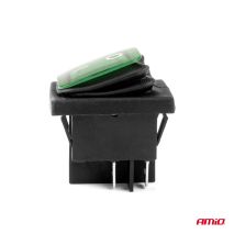 ΔΙΑΚΟΠΤΗΣ ON/OFF 4 ΕΠΑΦΩΝ 20A 12/24V ΠΡΑΣΙΝΟΣ ΦΩΤΙΣΜΟΣ ΟΡΘΟΓΩΝΙΟΣ ΑΜΙΟ - 1 ΤΕΜ. Auto Moto Tyres 