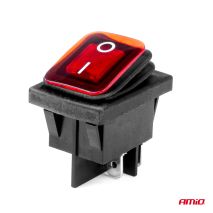 ΔΙΑΚΟΠΤΗΣ ON/OFF 4 ΕΠΑΦΩΝ 20A 12/24V ΚΟΚΚΙΝΟΣ ΦΩΤΙΣΜΟΣ ΟΡΘΟΓΩΝΙΟΣ ΑΜΙΟ - 1 ΤΕΜ. Auto Moto Tyres 