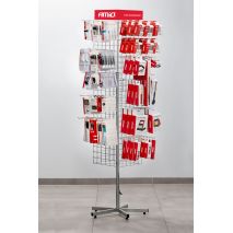 STAND ΜΕΤΑΛΛΙΚΟ ΜΕ ΠΛΕΓΜΑ 4 ΟΨΕΩN ΜΕ ΓΑΝΤΖΑΚΙΑ ΣΤΕΡΕΩΣΗΣ 175x31cm AMIO - 1 Τεμ. Auto Moto Tyres 