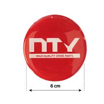 NTY ΑΥΤΟΚΟΛΛΗΤΑ ΖΑΝΤΩΝ 6 cm ΛΕΥΚΟ/ΜΠΟΡΝΤΟ ΣΜΑΛΤΟΥ - 4 ΤΕΜ. Auto Moto Tyres 