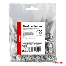 ΔΕΜΑΤΙΚΑ/ΔΕΤΙΚΑ ΚΑΛΩΔΙΩΝ TIE WRAP (ΤΑΙΡΑΠ) ΜΕΤΑΛΛΙΚΑ 4,6 x 100mm ΑΜΙΟ - 100 ΤΕΜ. Auto Moto Tyres 
