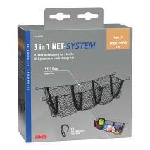 ΕΛΑΣΤΙΚΟ ΔΙΧΤΥ ΠΟΡΤ ΜΠΑΓΚΑΖ 3 ΘΕΣΕΩΝ NET SYSTEM 13 ΜΕ 4 ΓΑΝΤΖΟΥΣ 100x39x39cm LAMPA -  1 ΤΕΜ. Auto Moto Tyres 
