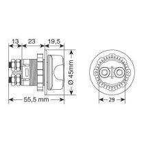 ΔΙΑΚΟΠΤΗΣ POWER-OFF ΜΠΑΤΑΡΙΑΣ ΓΕΝΙΚΟΥ ΡΕΥΜΑΤΟΣ  12>32V 100A 29mm EXT-11 3 ΛΕΙΤΟΥΡΓΙΩΝ Auto Moto Tyres 