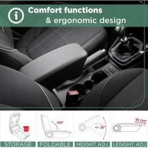 Ολοκληρωμένος Τεμπέλης Καθίσματος ARMSTER 3 PLUG & PLAY για VW T5 LHD 2003-2016 / VW T6 LHD 2016-2022 / VW T7 LHD 2022+ / VW ID Buzz LHD 2022+ / VW ID.4 LHD 2021+ / VW ID.5 LHD 2022+ (2 θέσεων με Εργοστασιακό Υποβραχιόνιο) από Πλαστικό και Vegan Δέρμα Auto Moto Tyres 