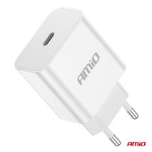 ΦΟΡΤΙΣΤΗΣ ΚΙΝΗΤΟY ΟΙΚΙΑΚΗ ΠΡΙΖΑ 1ΘΥΡΑ USB-C 20W 5V/3AQC ΛΕΥΚΟΣ  ΑΜΙΟ - 1 ΤΕΜ. Auto Moto Tyres 