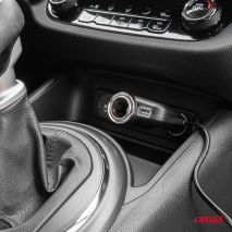 ΑΝΤΑΠΤΟΡΑΣ ΑΝΑΠΤΗΡΑ 12/24V 120W ΜΑΥΡΟΣ/3 ΘΕΣΕΙΣ/1xUSB-A/ΜΕ ΥΠΟΔΟΧΗ ΑΝΑΠΤΗΡΑ ΑΥΤΟΚΙΝΗΤΟΥ/ΚΑΛΩΔΙΟ 80cm AMIO - 1 Τεμ. Auto Moto Tyres 