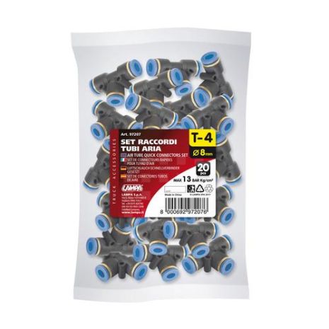 ΣΥΝΔΕΣΜΟΣ ΑΕΡΑ L-1 8mm max 13BAR (T) ΤΡΙΠΛΟΣ 20ΤΕΜ. Auto Moto Tyres 