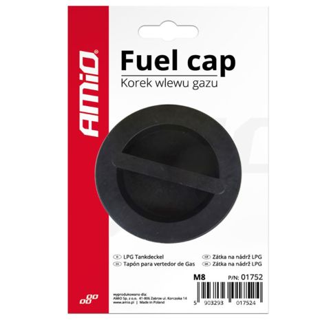 ΠΛΑΣΤΙΚΗ ΤΑΠΑ ΚΑΥΣΙΜΟΥ LPG (ΥΓΡΑΕΡΙΟ) ΜΕ ΣΠΕΙΡΩΜΑ Μ8 AMiO - 1 ΤΕΜ. Auto Moto Tyres 