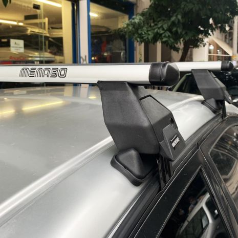 KIT ΜΕ ΜΠΑΡΕΣ ΟΡΟΦΗΣ ΓΙΑ TOYOTA COROLLA HTB 5D 1997-2001 ΑΛΟΥΜΙΝΙΟΥ TEMA MENABO (AL1-3360-FIX026G)-2 ΤΕΜ. Auto Moto Tyres 