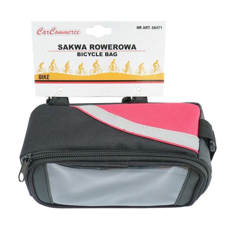 ΤΣΑΝΤΑΚΙ ΠΟΔΗΛΑΤΟΥ ΜΑΥΡΟ/ΚΟΚΚΙΝΟ ΜΕ ΘΕΣΗ ΚΙΝΗΤΟΥ 19x10x10cm CAR COMMERCE - 1 ΤΕΜ. Auto Moto Tyres 