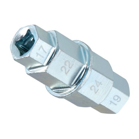 ΚΛΕΙΔΙ ΑΞΟΝΑ MOTO ΓΙΑ ΑΦΑΙΡΕΣΗ ΜΠΡΟΣΤΙΝΟΥ ΤΡΟΧΟΥ 4 ΜΕΓΕΘΗ (17/19/22/24mm) ΧΑΛΥΒΑΣ (CNC) 1TEM Auto Moto Tyres 