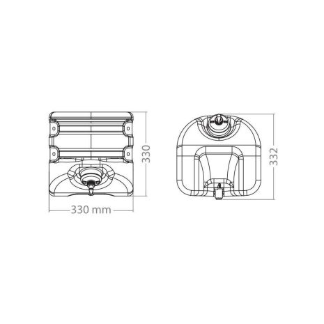 ΔΟΧΕΙΟ ΝΕΡΟΥ 18L ΠΟΛΥΑΙΘΑΝΗΣ ΜΕ ΒΡΥΣΗ/ΔΟΧΕΙΟ ΣΑΠΟΥΝΙΟΥ (Μ332χΠ330χΥ330 mm) Auto Moto Tyres 