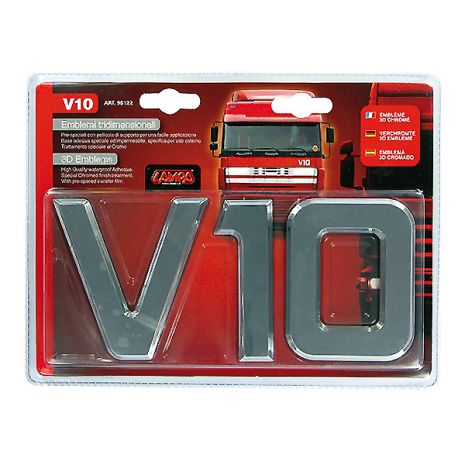 ΑΥΤΟΚΟΛΛΗΤΟ ΜΕΤΑΛΛΙΚΟ 3D ΣΗΜΑ V10 Auto Moto Tyres 