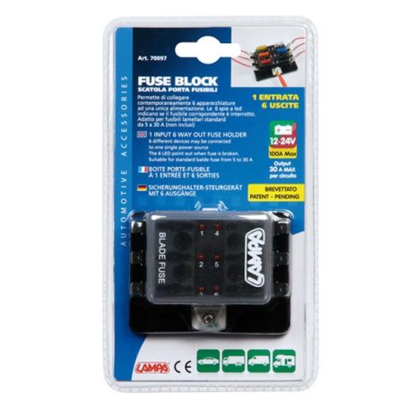 ΔΙΑΝΕΜΗΤΗΣ ΑΣΦΑΛΕΙΟΘΗΚΗ 12/24V 1 ΕΣΟΔΟ - 6 ΕΞΟΔΟΙ Auto Moto Tyres 