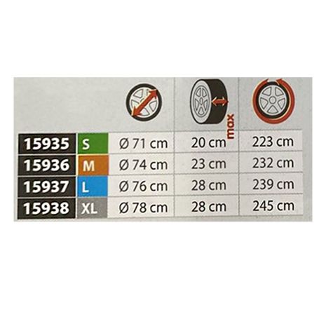 ΚΑΛΥΜΜΑ ΕΞΩΤΕΡΙΚΗΣ ΡΕΖΕΡΒΑΣ ΓΙΑ JEEP (PVC - ΑΔΙΑΒΡΟΧΟ - ΜΑΥΡΟ) - 74x23x232cm (M) Auto Moto Tyres 
