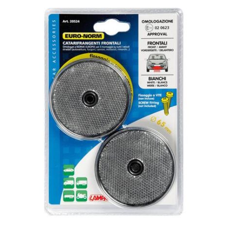 ΑΝΤΑΝΑΚΛΑΣΤΙΚΑ ΛΕΥΚΑ EURO-NORM ΣΤΡΟΓΓΥΛΑ ΜΕ ΒΙΔΑ 65mm 2ΤΕΜ Auto Moto Tyres 