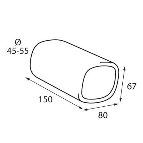 ΑΚΡΟ ΕΞΑΤΜΙΣΗΣ TS-18 45-55mm - ΤΕΤΡΑΓΩΝΟ Auto Moto Tyres 