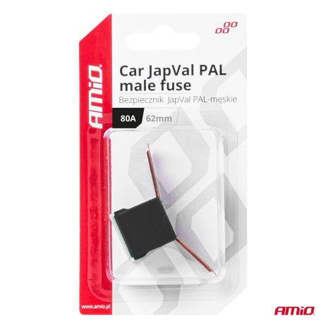 ΑΣΦΑΛΕΙΑ JapVal PAL ΑΡΣΕΝΙΚΗ 62mm 80A ΣΕ ΜΑΥΡΟ ΧΡΩΜΑ AMIO - 1 Τεμ. Auto Moto Tyres 