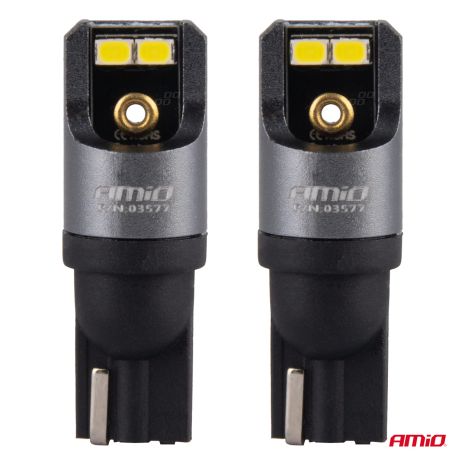 ΛΑΜΠΑΚΙΑ T10 W5W 12/24V 6.000K 4xSMD LED CAN-BUS ΛΕΥΚΟ 2016 PRO SERIES AMIO - 2 Τεμ. Auto Moto Tyres 