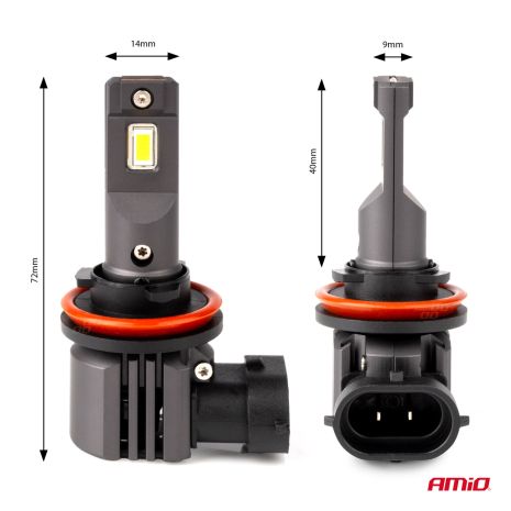 ΛΑΜΠΕΣ LED H8/Η9/Η11 12V 44W 6.500K 3.936lm X4 SERIES AVIATOR PLUG & PLAY ΑΜΙΟ - 2 ΤΕΜ. Auto Moto Tyres 