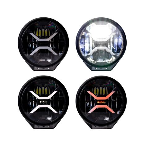 ΠΡΟΒΟΛΕΑΣ ΣΤΡΟΓΓΥΛΟΣ DRIVING LIGHT BLACK SERIES LED 12-48V 80W 5.700K 11.000lm 220mm mTECH -  1 ΤΕΜ. Auto Moto Tyres 