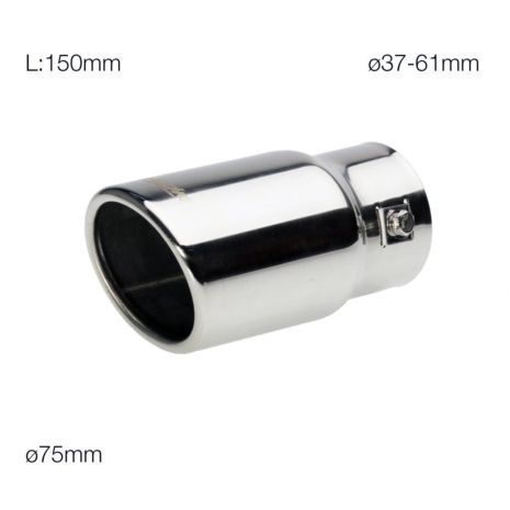 ΜΠΟΥΚΑ ΣΤΡΟΓΓΥΛΗ ΓΙΑ ΕΞΑΤΜΙΣΗ 37-61 mm (ΜΗΚΟΣ 150 mm/ΔΙΑΜΕΤΡΟΣ ΕΞΩΤΕΡΙΚΗ 75 mm) Auto Moto Tyres 