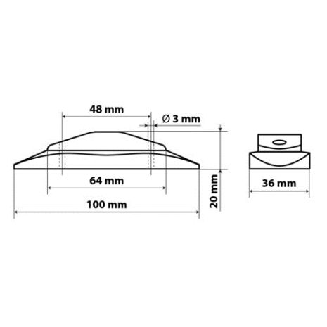 ΦΩΣ ΦΟΡΤΗΓΟΥ 2LED ΠΟΡΤΟΚΑΛΙ 24V 100mm Auto Moto Tyres 