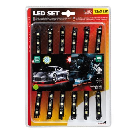 ΣΕΤ LED 12x3 SMD HYPER ΕΞΩΤΕΡΙΚΟΥ/ΕΣΩΤΕΡΙΚΟΥ ΔΙΑΚΟΣΜΗΤΙΚΟΥ ΦΩΤΙΣΜΟΥ 10,6m (ΑΔΙΑΒΡΟΧΑ/ΛΕΥΚΑ) Auto Moto Tyres 