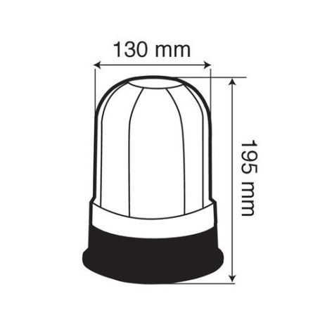 Φάρος RH-1 12V/24V Βιδωτός Πορτοκαλί 130x195mm Auto Moto Tyres 